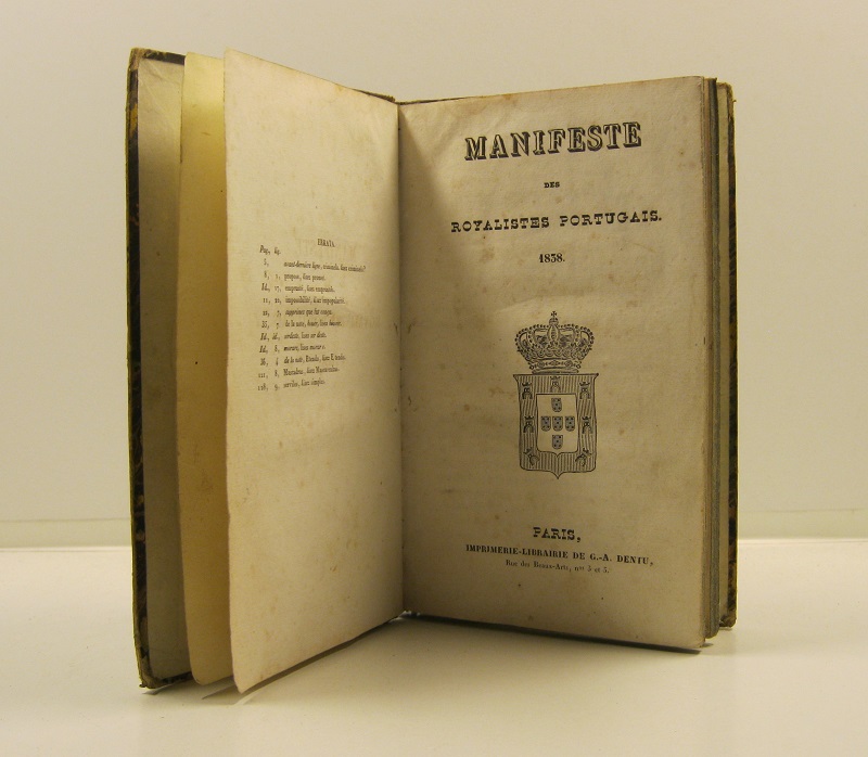 MANIFESTE DES ROYALISTES PORTUGAIS 1838.